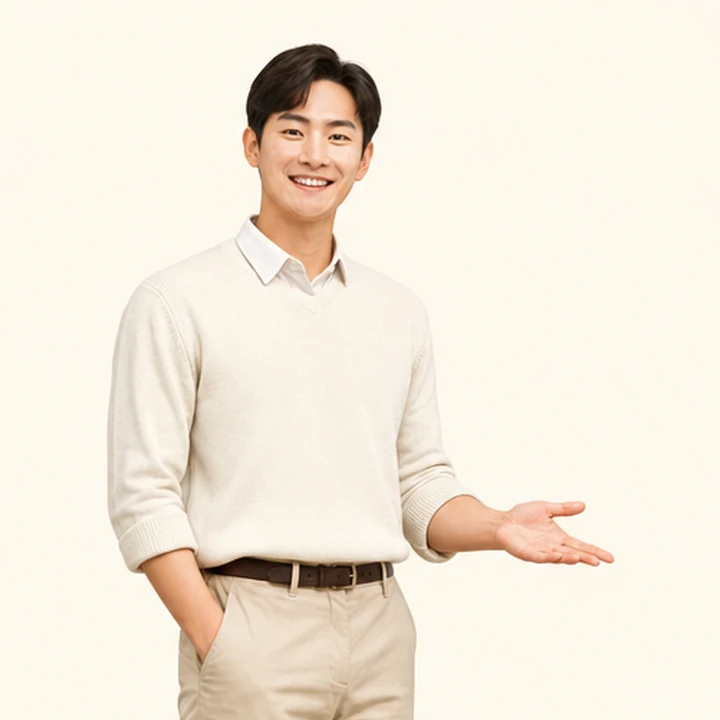그랑콜레오스 중고차 장기렌트 상담 신청을 안내하는 담당자